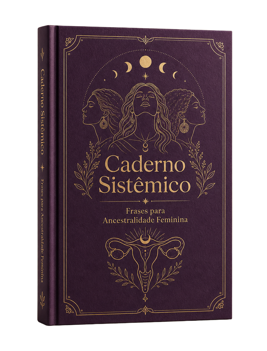 Capa do Caderno Sistêmico — Frases para Ancestralidade Feminina